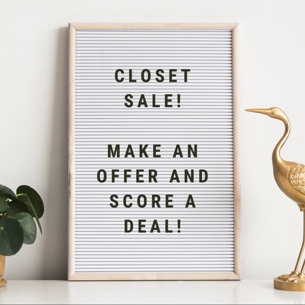 Closet Sale!!! Make me an offer!!!